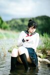 [新姬上線][會員][圖包][CosPlay]蘿莉嫩妹@超級美穴@落落Raku之閃光少女~Shining Days~ 戶外露出的學妹 密穴粉嫩 香甜可口 硬得哥哥停不下來