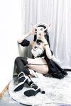 推特新星網紅『小青茗』極品新作-黑絲女僕裝COS全尺度誘惑 長腿翹臀豪乳小嫩逼 高潮沖爆黑絲女僕