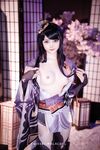 萌新推特00後露臉美少女▌白莉愛吃巧克力▌超色情Cos雷電將軍 露出粉乳嫩穴盡情展示誘人嬌軀