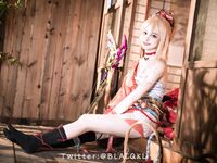 萌新推特00後露臉美少女▌白莉愛吃巧克力▌超美畫風Cos原神宵宮 可愛小蘿莉 三點全露又粉又嫩