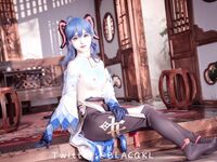 萌新推特00後露臉美少女▌白莉愛吃巧克力▌超色情Cos甘雨粉嫩凸激乳粒 嬌艷欲體粉嫩白虎色氣滿滿