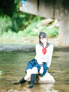 [新姬上線][會員][圖包][CosPlay]蘿莉嫩妹@超級美穴@落落Raku之閃光少女~Shining Days~ 戶外露出的學妹 密穴粉嫩 香甜可口 硬得哥哥停不下來