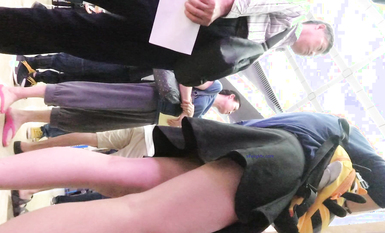 成都地鐵醫院抄底 驚現無內長腿美女 各式內內讓人噴血 幻想扒下推到啪啪 高清1080P版 (5)