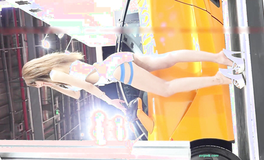 【展会走光】CAS车展模特走光车模 刁鉆摄影师 (3)