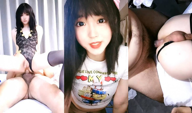 前方高能預警！極品清純大眼睛直男必愛頂流TS【小安】露臉私拍 車震野戰裸奔喝尿吃精碉堡了 (5)