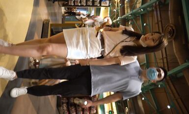 【極品CD】牛人大神商城專挑高顏值美女抄底內內 各式性感小窄內勒出13縫隙！反光騷丁露毛 (2)