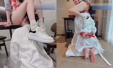 對話粗口淫盪，聲音甜美極品DOM調教女王【小鹽不困】門檻168私拍，舔逼SM喝尿花式調教賤男(4)