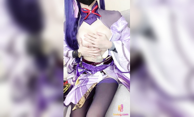 網紅極品白虎福利姬【初戀小安】雷電將軍cos-多汁蜜穴