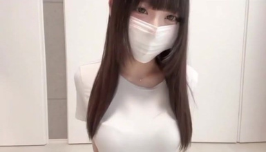 日本口罩美女騎乘假雞巴